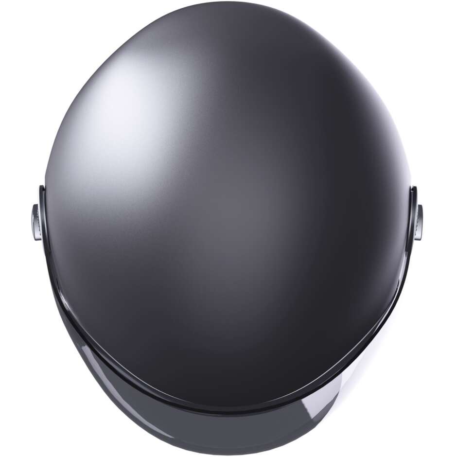 Stormer CLYDE Solid Grey Gun Metal Vintage Jet Motorradhelm