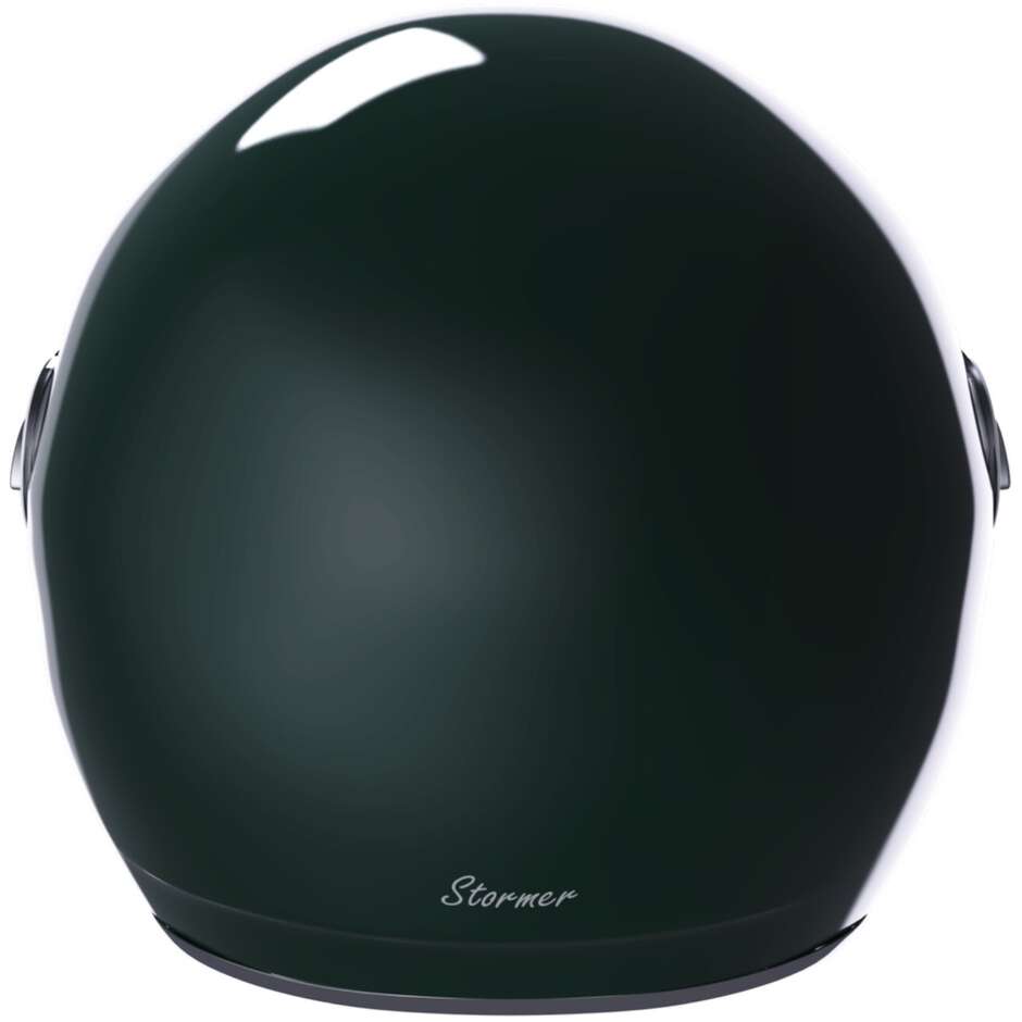 Stormer CLYDE Solid Jet Vintage Motorradhelm, glänzendes Englischgrün