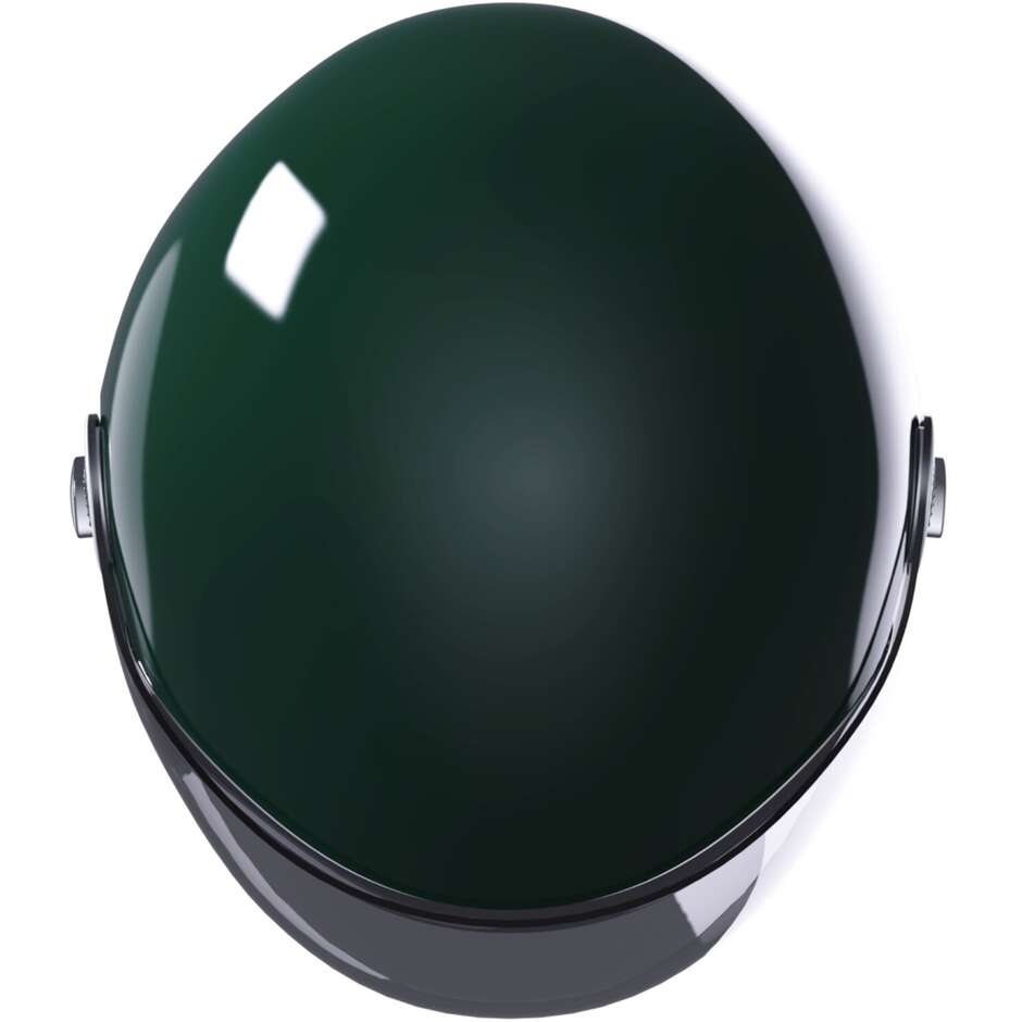 Stormer CLYDE Solid Jet Vintage Motorradhelm, glänzendes Englischgrün