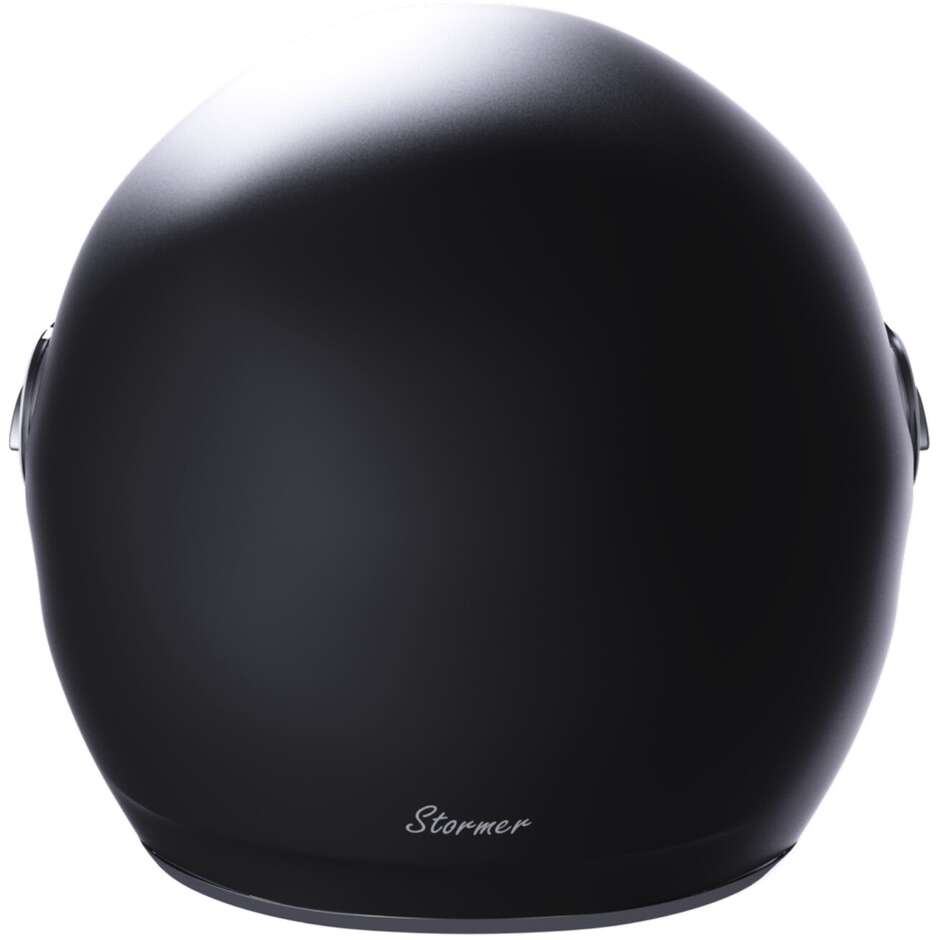Stormer CLYDE Solid Jet Vintage Motorradhelm Mattschwarz