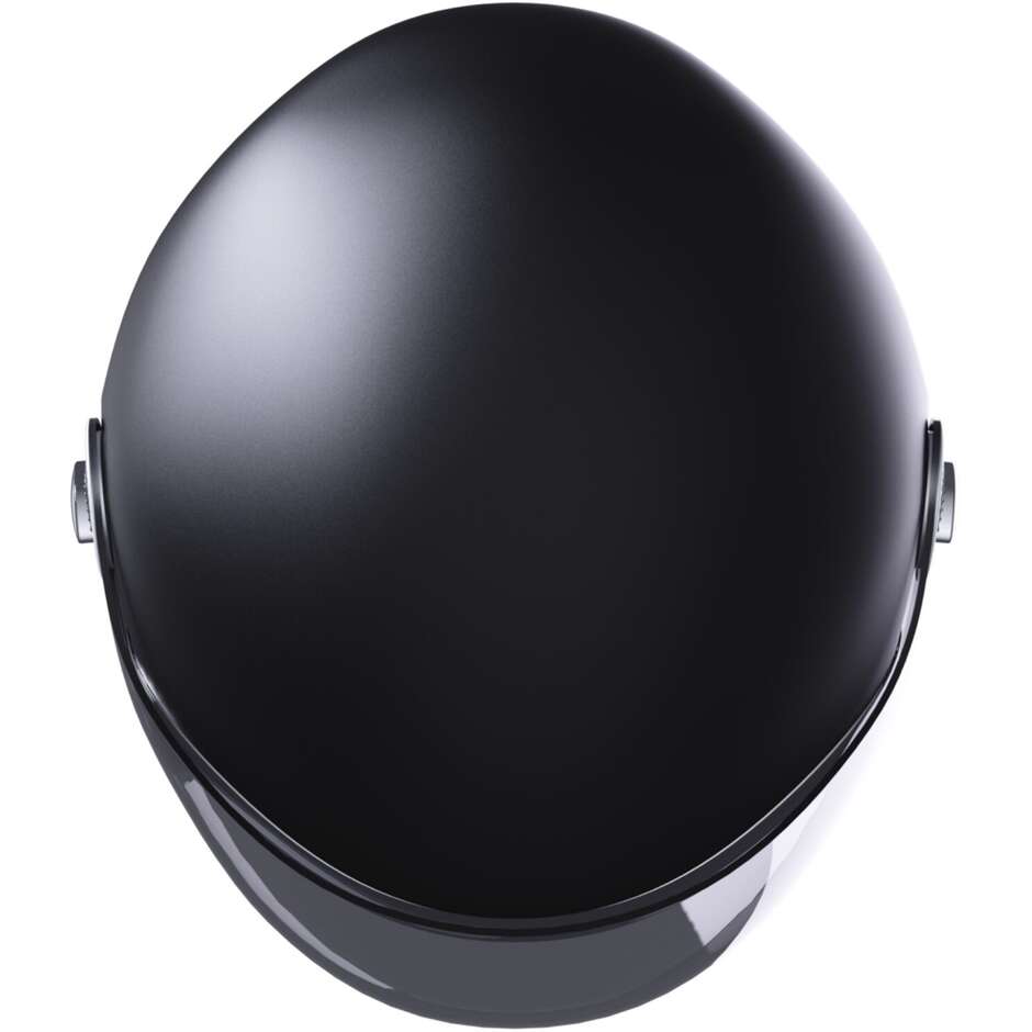 Stormer CLYDE Solid Jet Vintage Motorradhelm Mattschwarz