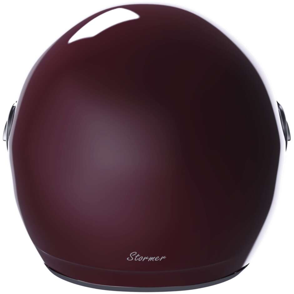 Stormer CLYDE Vintage Jet-Motorradhelm in solidem Burgunderrot