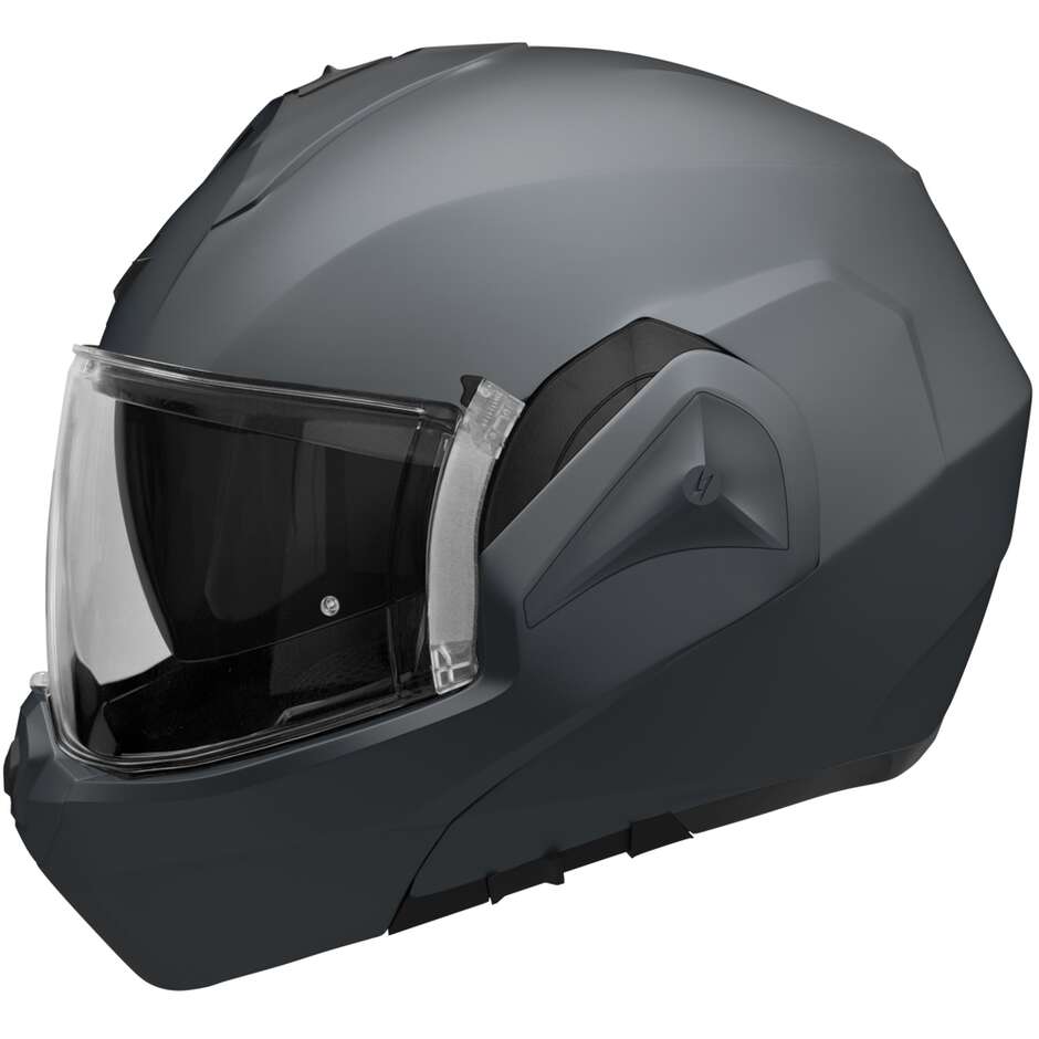 Casque de moto modulable Stormer CRUSHER Solid, gris anthracite, mat