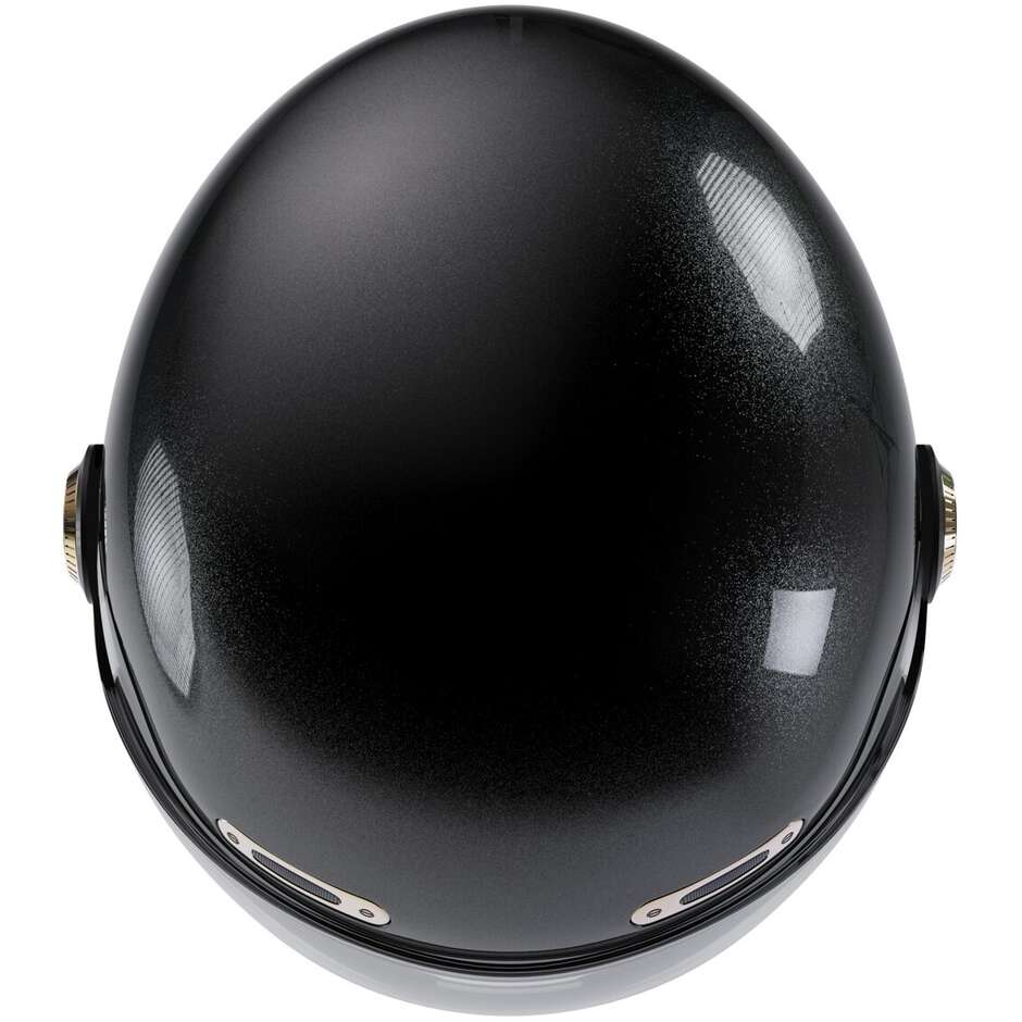 Stormer HISTORY Pearl Black Vintage Integralhelm für Motorradfahrer