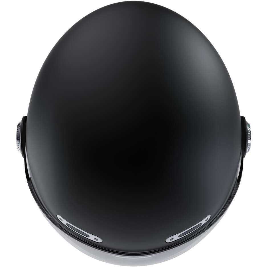 Stormer HISTORY Vintage Integralhelm für Motorradfahrer, Mattschwarz