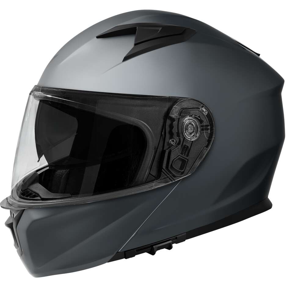 Stormer SPIN EVO Solid Modular Motorcycle Helmet, Gunmetal Grey, Matte