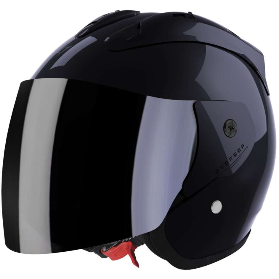 Stormer SUN EVO 2.0 Solid Jet Motorcycle Helmet Black Pearl