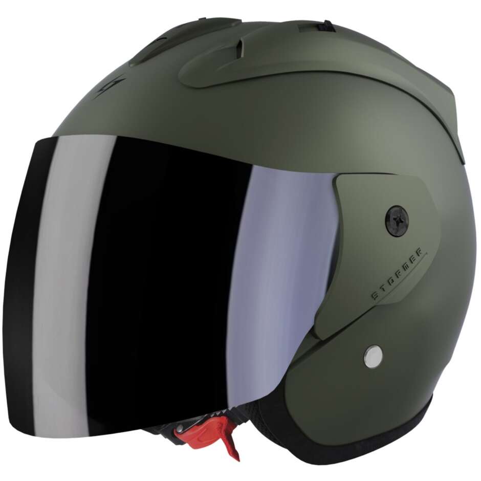 Stormer SUN EVO 2.0 Solid Khaki Matt Jet Motorcycle Helmet