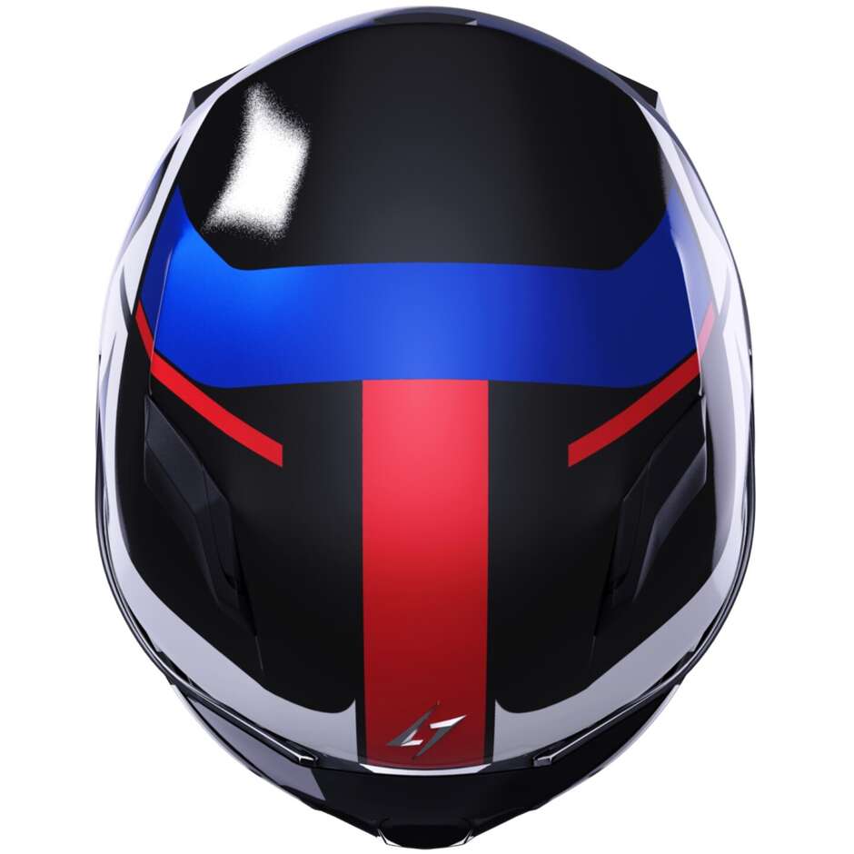 Stormer WISE RUNNER Integral Motorcycle Helmet Blue Red White Pearl