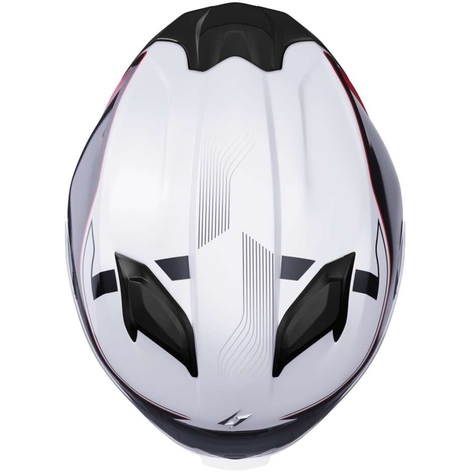 Stormer ZS 1001 TAKEN Integral Motorcycle Helmet White Red Pearl
