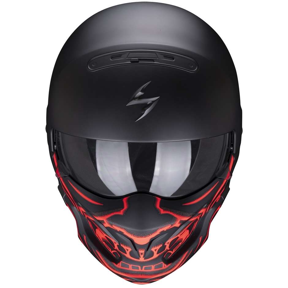 Street Fight Scorpion Motorcycle Helmet EXO-COMBAT EVO SAMURAI Matt Black Red