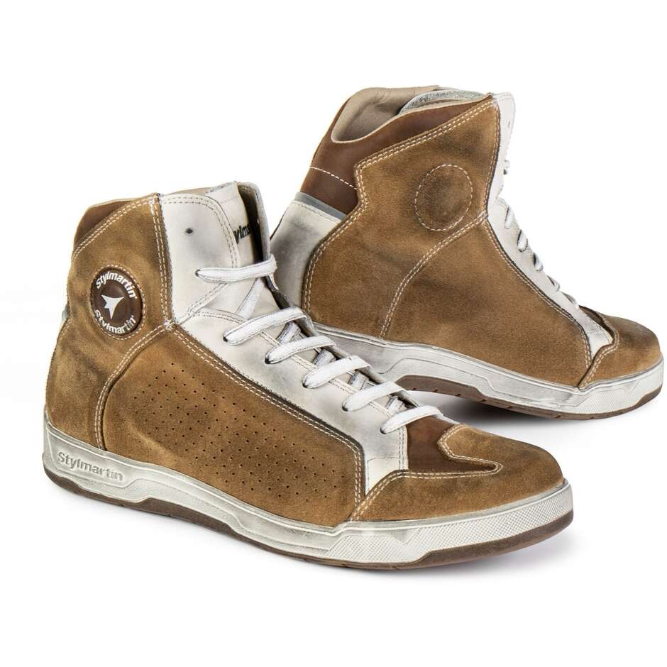 Stylmartin COLORADO Cognac White Certified Motorcycle Sneaker Shoes