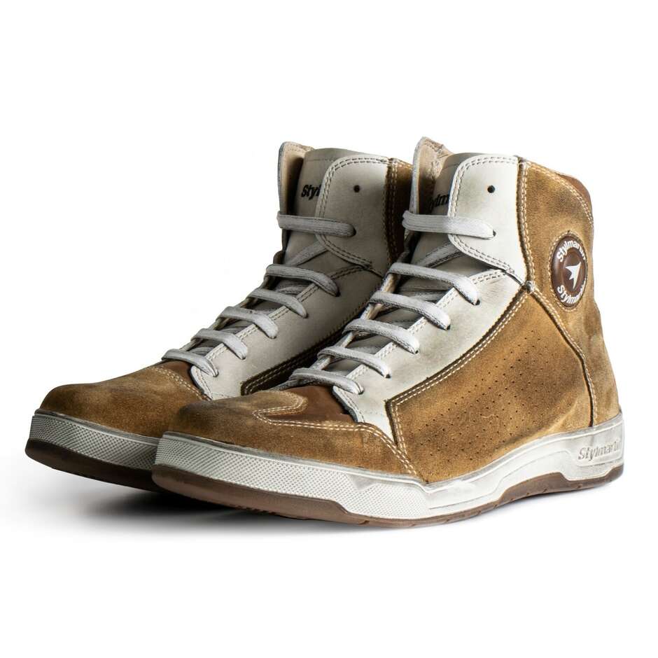 Stylmartin COLORADO Cognac White Certified Motorcycle Sneaker Shoes