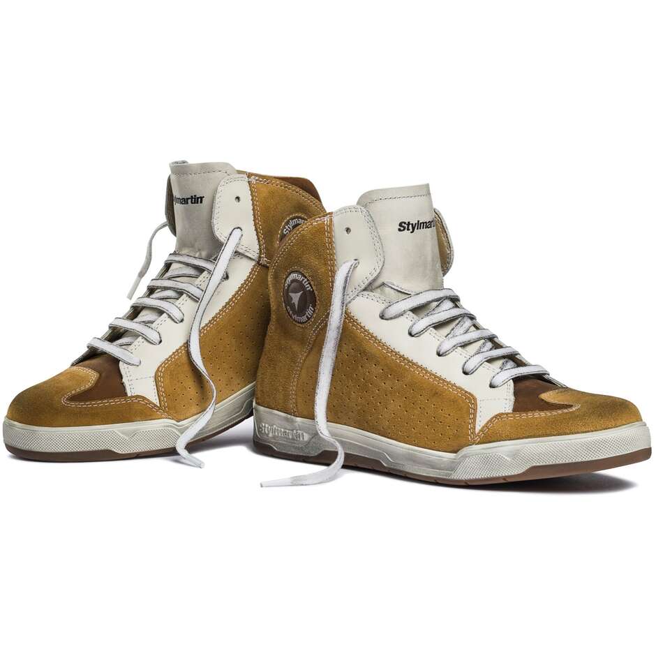 Stylmartin COLORADO Cognac White Certified Motorcycle Sneaker Shoes