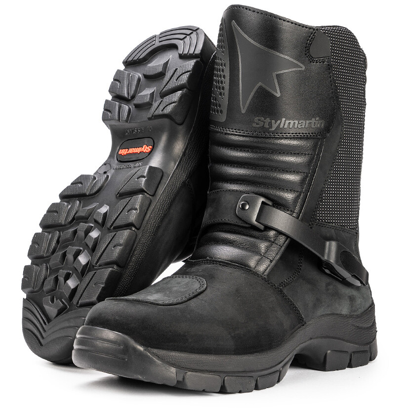 Stylmatin LAND WP Adventure Motorradstiefel Schwarz