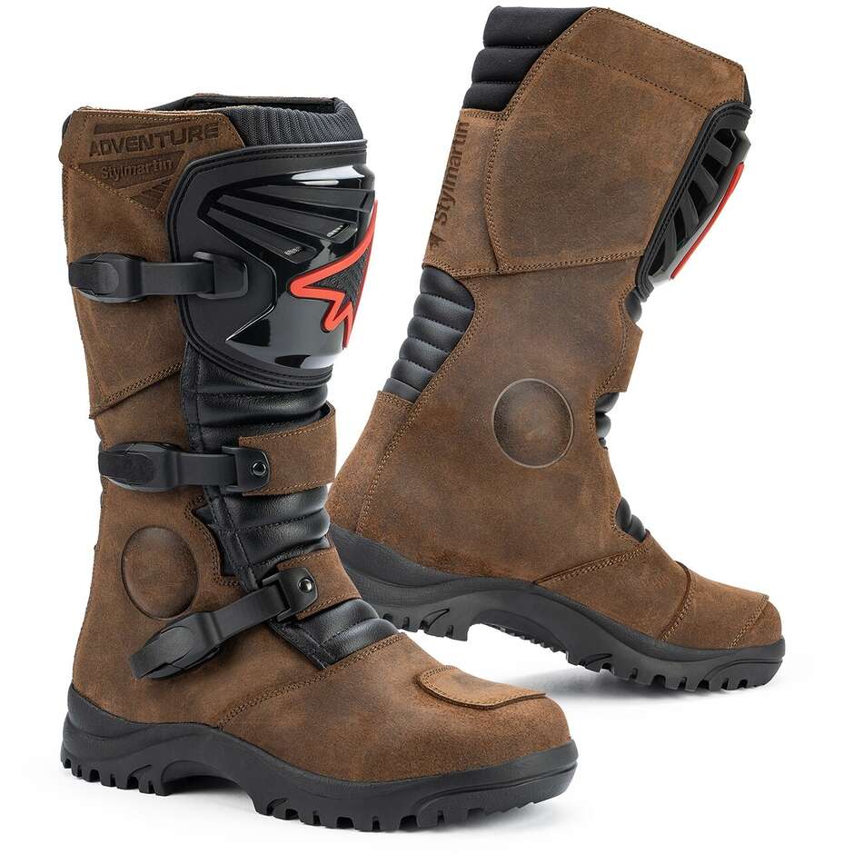 Stylmatin OVERLAND WP Adventure Motorcycle Boots Brown