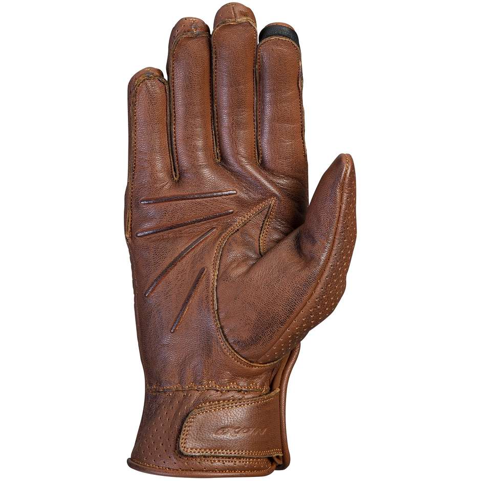 Summer Motorcycle Glove in Custom Leather Ixon RS NIZO AIR Camel