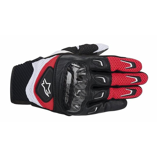 Summer Motorcycle Gloves Alpinestars SMX-2 AIR CARBON GLOVE 2014 Red Black