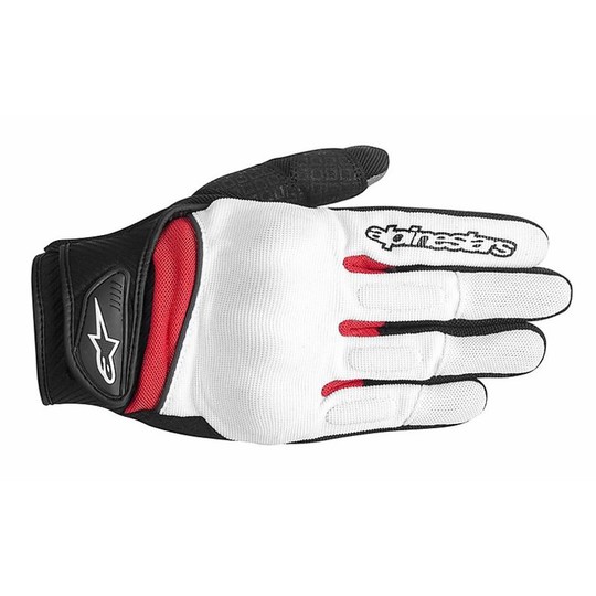 Summer Motorcycle Gloves Alpinestars SPARTAN GLOVE 2014 Black White Red