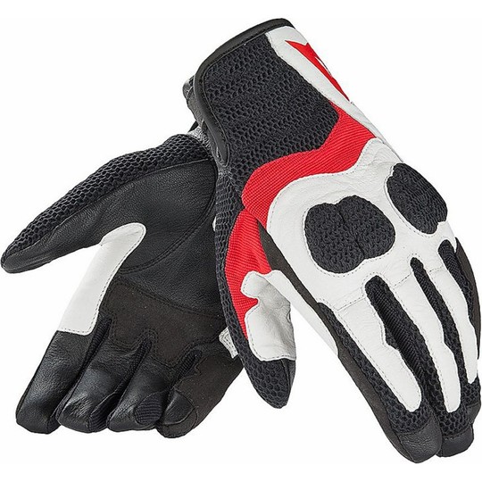 Summer Motorcycle Gloves Dainese Air Mig Lady White / Red / Black