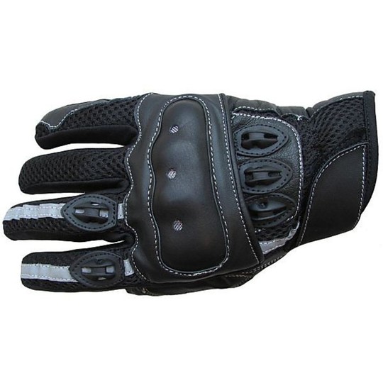 Summer Motorcycle Gloves Fabric and Leather Protection With New Model Dark