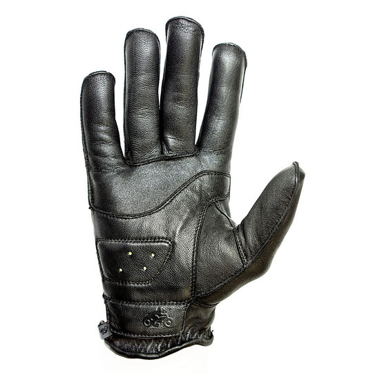 Summer Motorcycle Gloves in Full Grain Leather Helstons Model Mizo Blacks