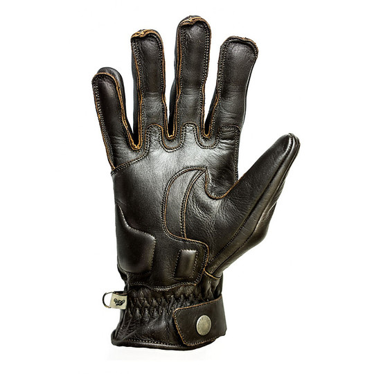 Summer Motorcycle Gloves in Full Grain Leather Helstons Model Vitesse Pro Brown