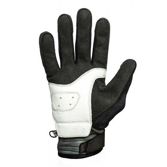 Summer Motorcycle Gloves In Helstons Fabric Simple Model Black White
