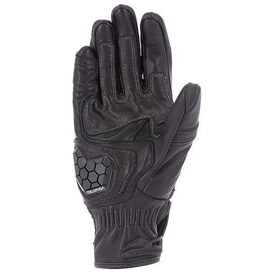 Summer Motorcycle Gloves in Leather and Fabric Vquattro GUADIX 19 Black
