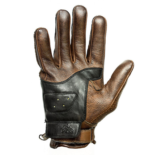 Summer Motorcycle Gloves In Perforated Leather Helstons Model Charly Camel Black