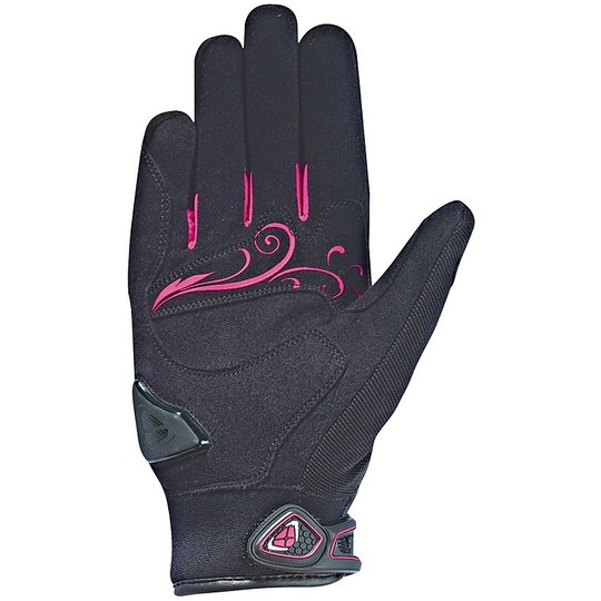 Summer Motorcycle Gloves Ixon RS Dry Fabric Lady Hp Black Fuchsia