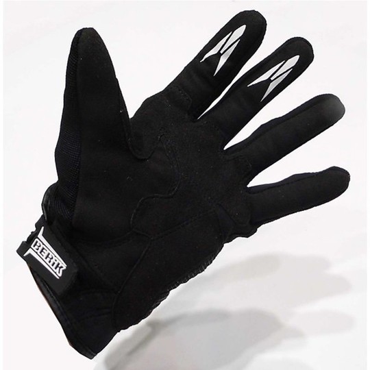 Summer Motorcycle Gloves Leather And Fabric Berik G9171 BK Blacks