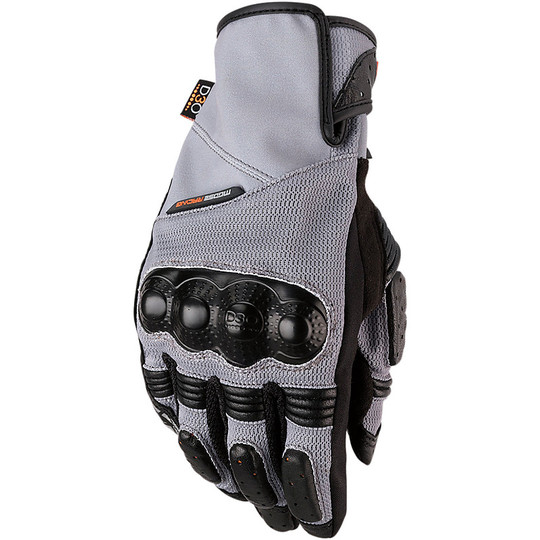 Summer Motorcycle Gloves With D3O Moose Racing ADV1 Air Mesh Gray Protections
