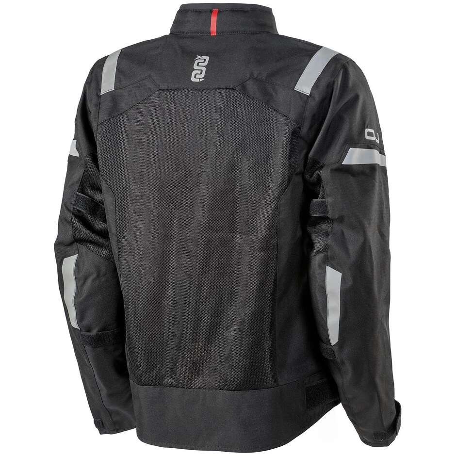 Summer Motorcycle Jacket in OJ REEF MAN Black Fabric