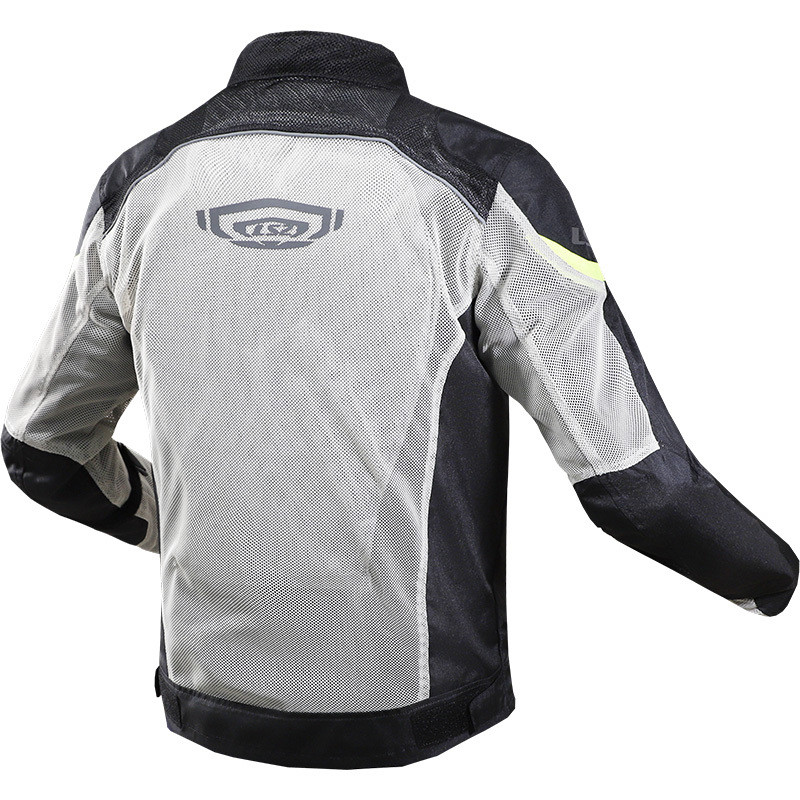 Summer Motorcycle Jacket Ls2 Airy CE Perforated Black Gray Yellow