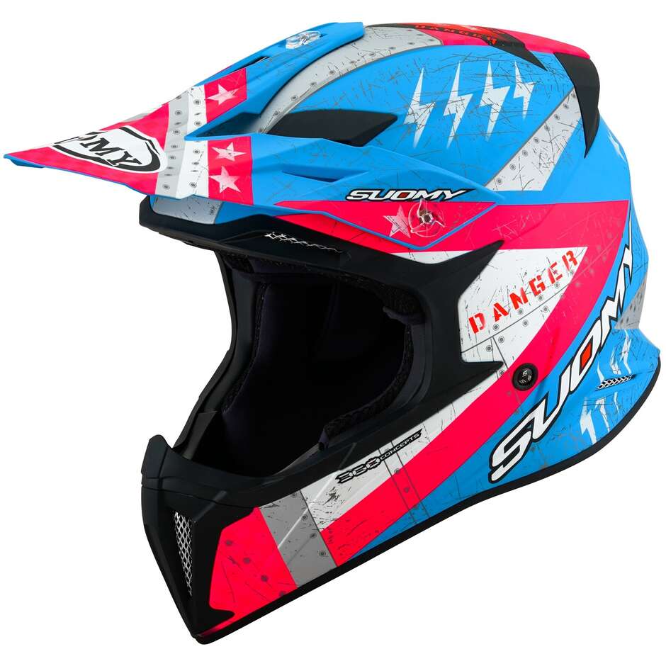 Suomy Cross Enduro motorcycle helmet X-WING JETFIGHTER Matt Pink