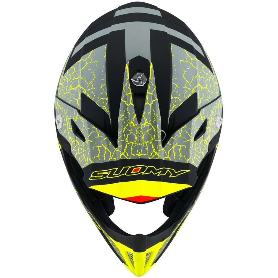 Suomy Cross Enduro motorcycle helmet X-WING REEL Matt Yellow Fluo
