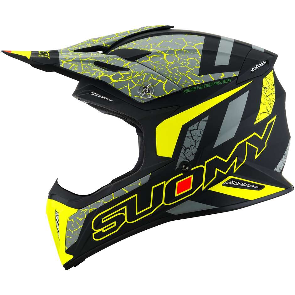 Suomy Cross Enduro Motorradhelm X-WING REEL Matt Yellow Fluo