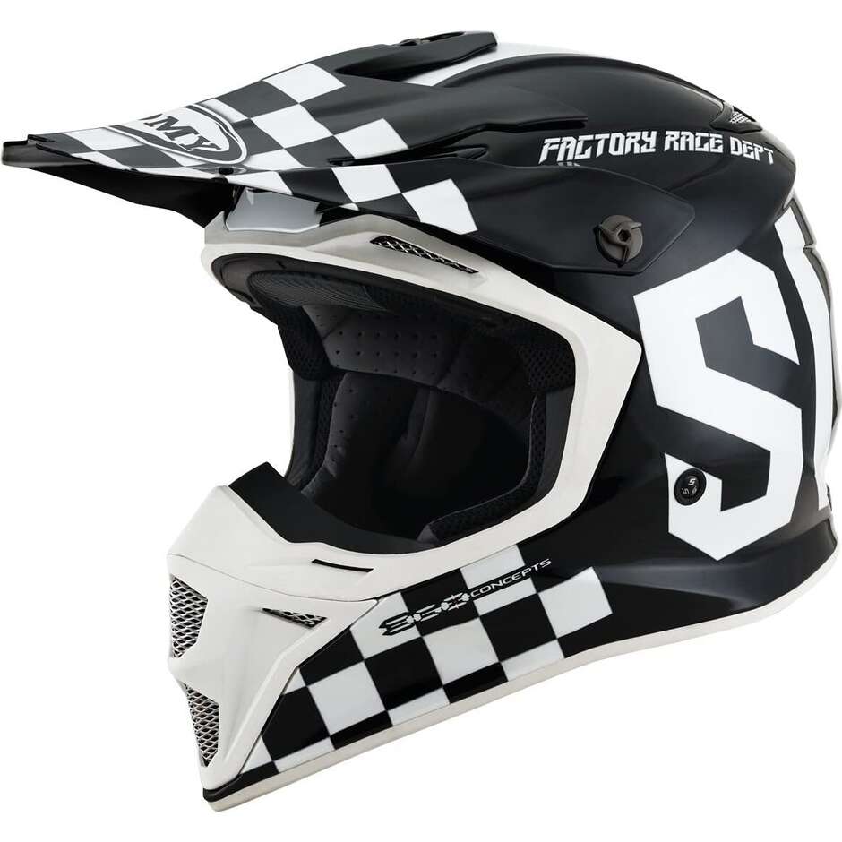 Suomy MX SPEED PRO MASTER Cross Enduro Motorcycle Helmet Black White