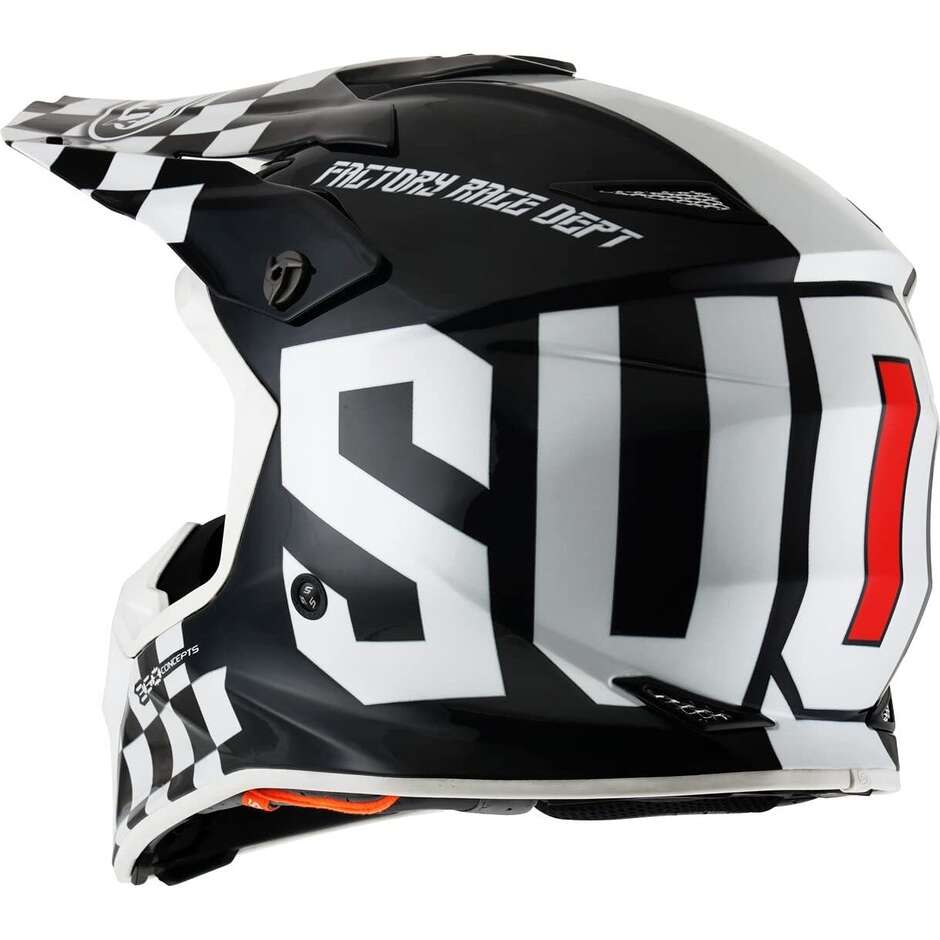 Suomy MX SPEED PRO MASTER Cross Enduro Motorradhelm Schwarz Weiß