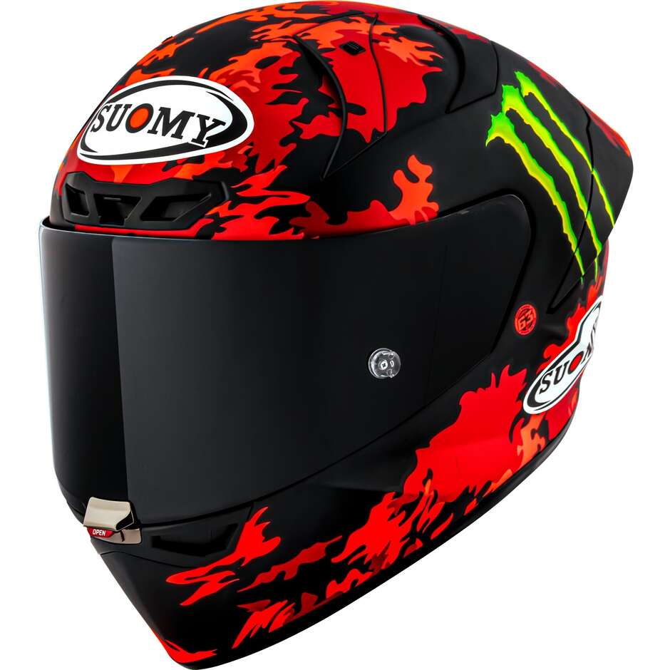 Suomy S1-XR GP BAGNAIA MONSTER REPL.2025 Matte FIM Full Face Racing Motorcycle Helmet