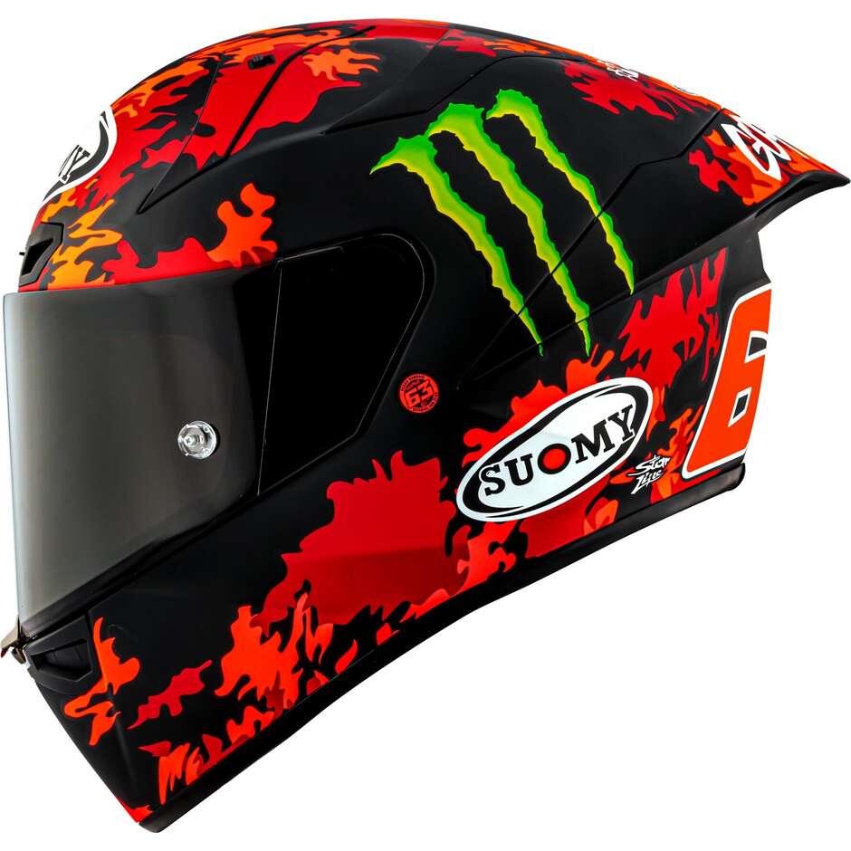 Suomy S1-XR GP BAGNAIA MONSTER REPL.2025 Matte FIM Full Face Racing Motorcycle Helmet