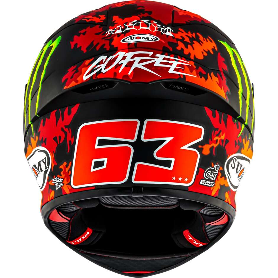 Suomy S1-XR GP BAGNAIA MONSTER REPL.2025 Matte FIM Full Face Racing Motorcycle Helmet