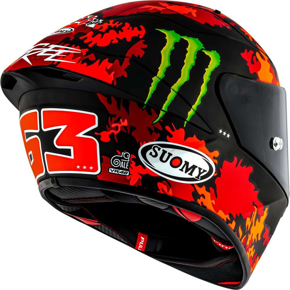 Suomy S1-XR GP BAGNAIA MONSTER REPL.2025 Matte FIM Full Face Racing Motorcycle Helmet