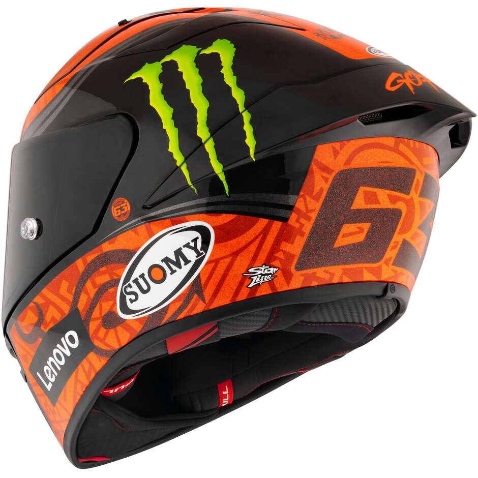 Suomy S1-XR GP BAGNAIA MONSTER REPLICA+ Racing Full Face Motorcycle Helmet -FIM