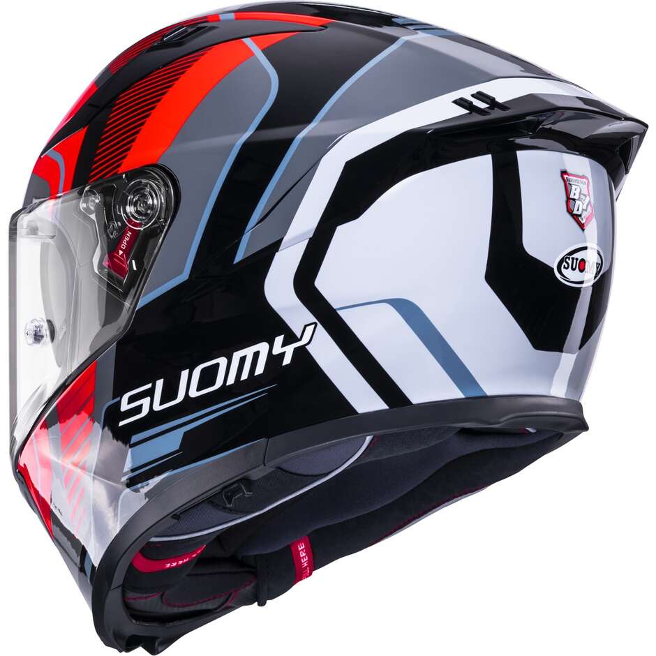 Suomy SPEEDSTAR 2 PARALLAX Full Face Motorcycle Helmet, Red