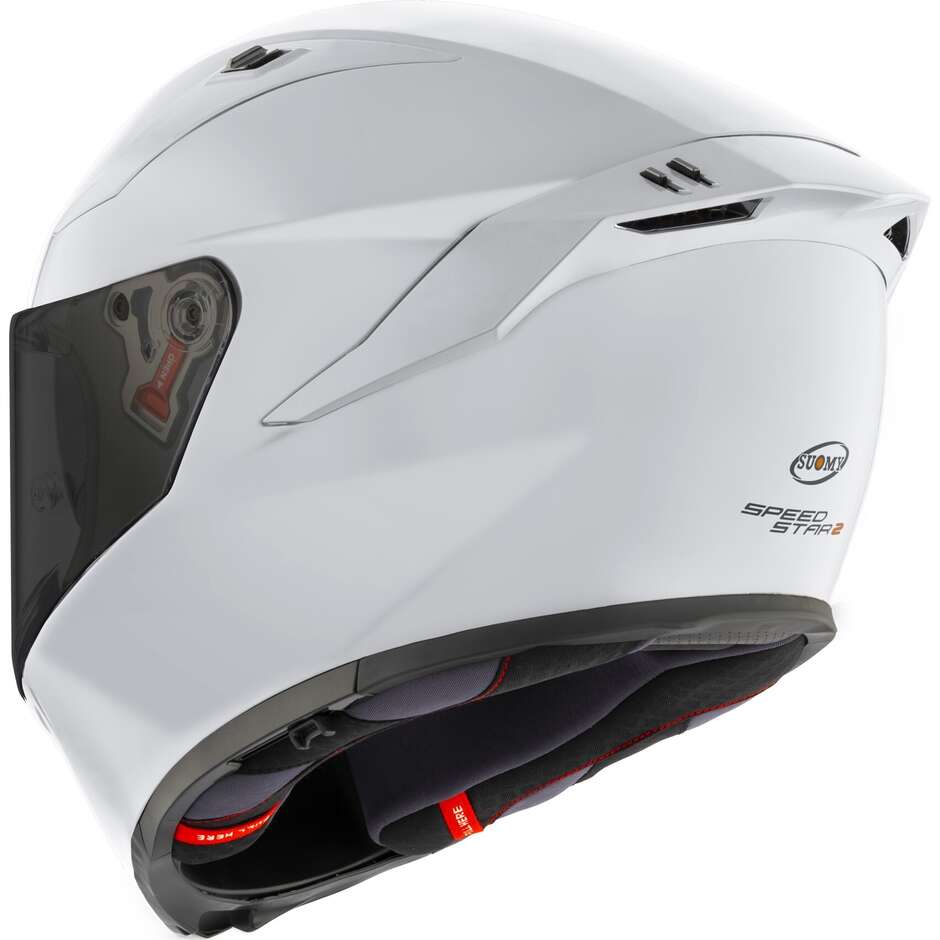 Suomy SPEEDSTAR 2 PLAIN Integral-Motorradhelm Weiß