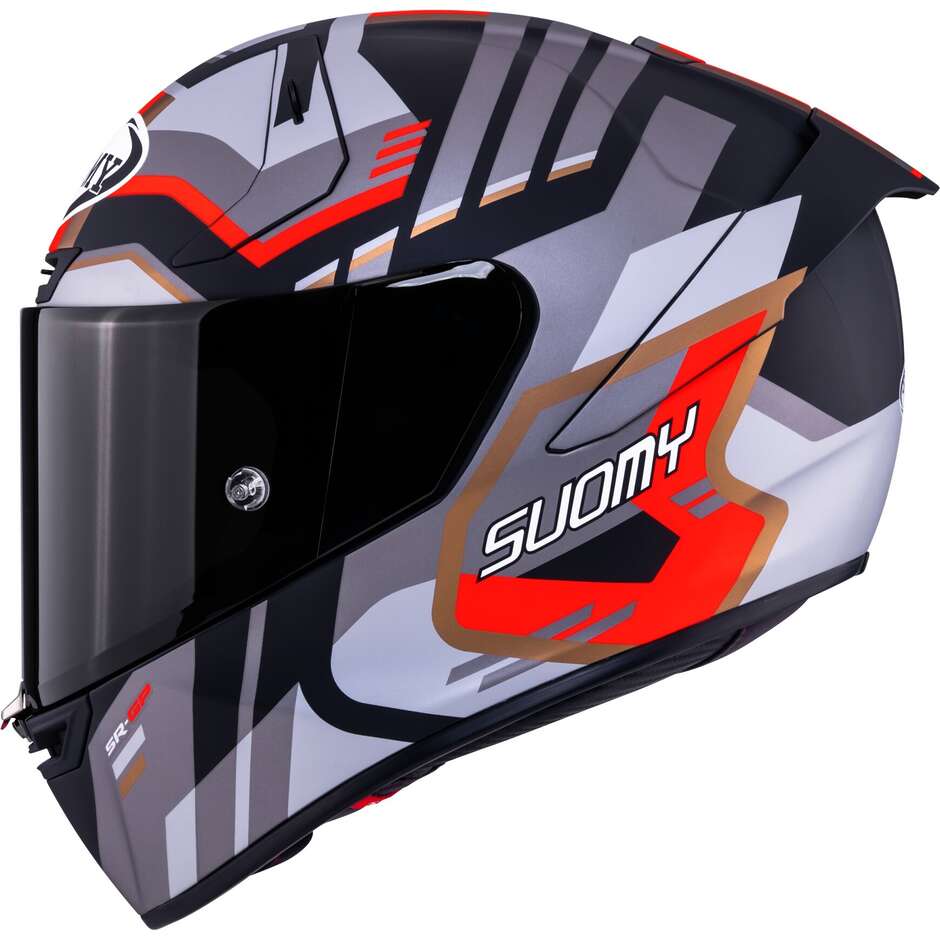 Suomy SR-GP EVO INFRARED Integralhelm für Rennmotorräder, Mattgrau, Rot, Schwarz