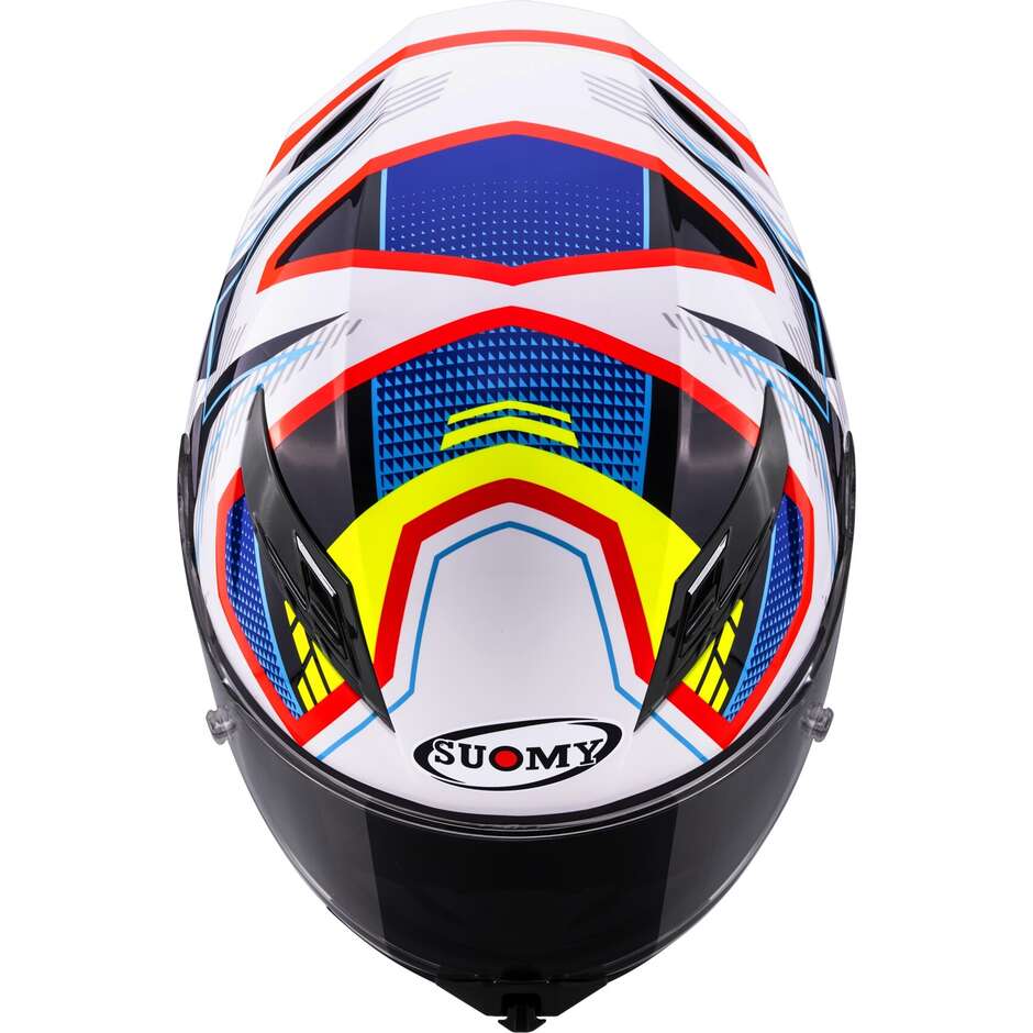 Suomy STELLAR 2 BLACKSTAR Full Face Motorcycle Helmet White Blue