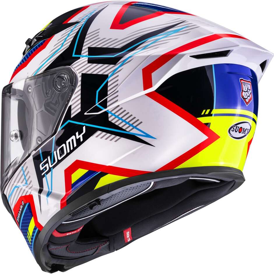 Suomy STELLAR 2 BLACKSTAR Integralhelm Motorrad Weiß Blau